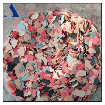 Metodo di applicazione con spruzzo Flake di vinile Flake di pavimento epossidico in colori misti o solidi