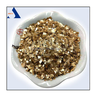 1-3 mm 2-4 mm Fiocchi di mica di flogopite 20 mesh Fiocchi d'oro 40 mesh Fiocchi di mica calcinati